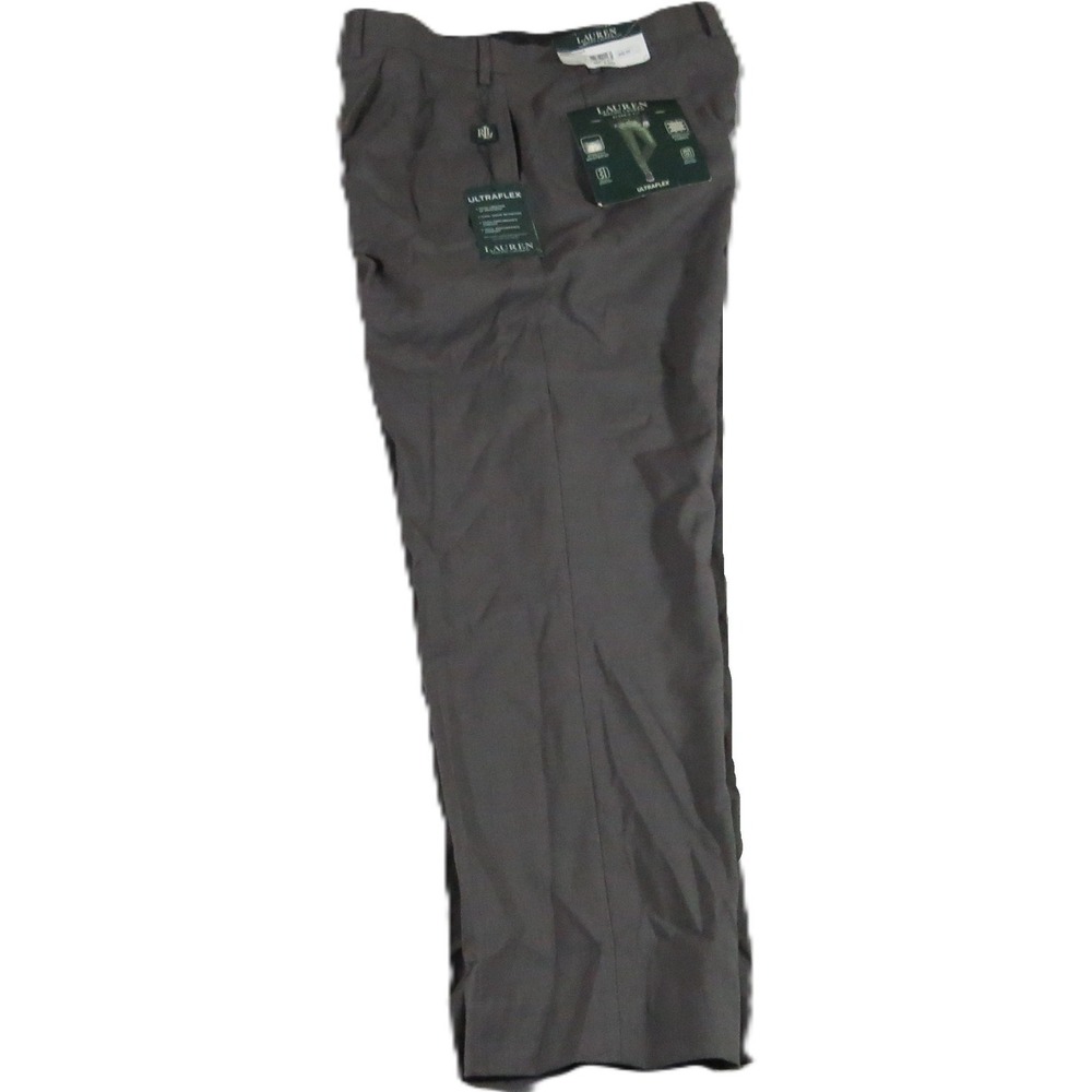NWT Lauren Ralph Lauren Dress Pants Men W38 L30 Brown‎ UltraFlex Stretch Pleated